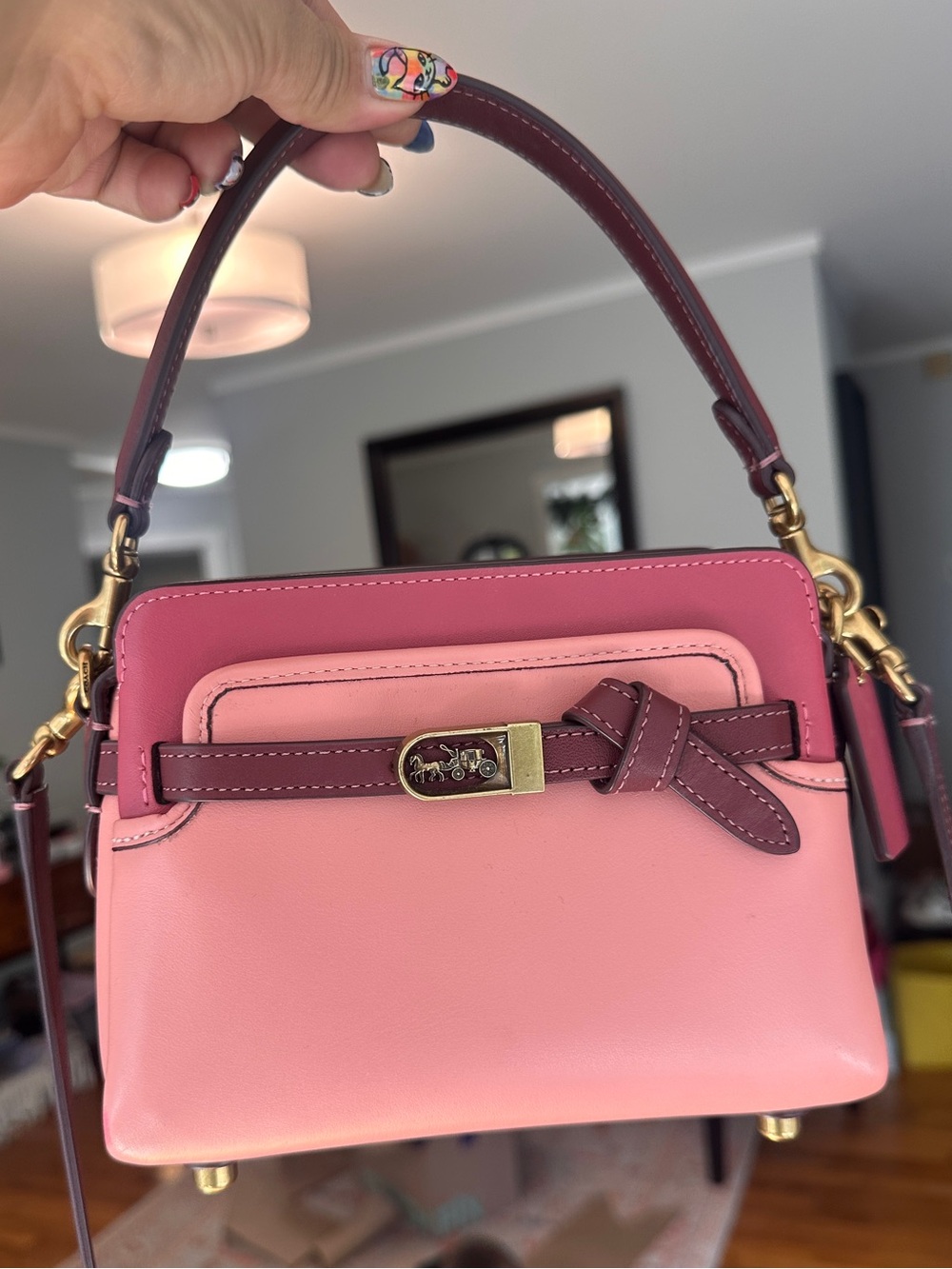 NWOT - Coach Tate 18 Pink Berry Colorblock Crossbody Bag *free gift*